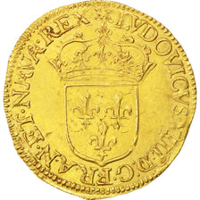 Coin, France, Louis XIII, Écu d'or, Ecu d'or, 1637, Paris, AU(50-53), Gold