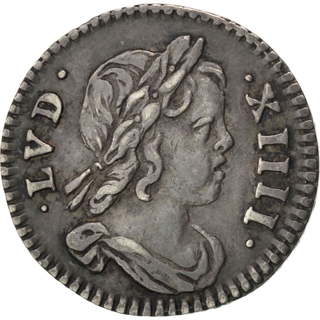 Francia, Louis XIV, 1/48 Écu ou 15 Deniers «  légende simplifiée », 1/...