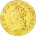 Francia, Louis XV, Louis d'Or, 1717, Paris, BB+, Oro, KM:430.1, Gadoury:344