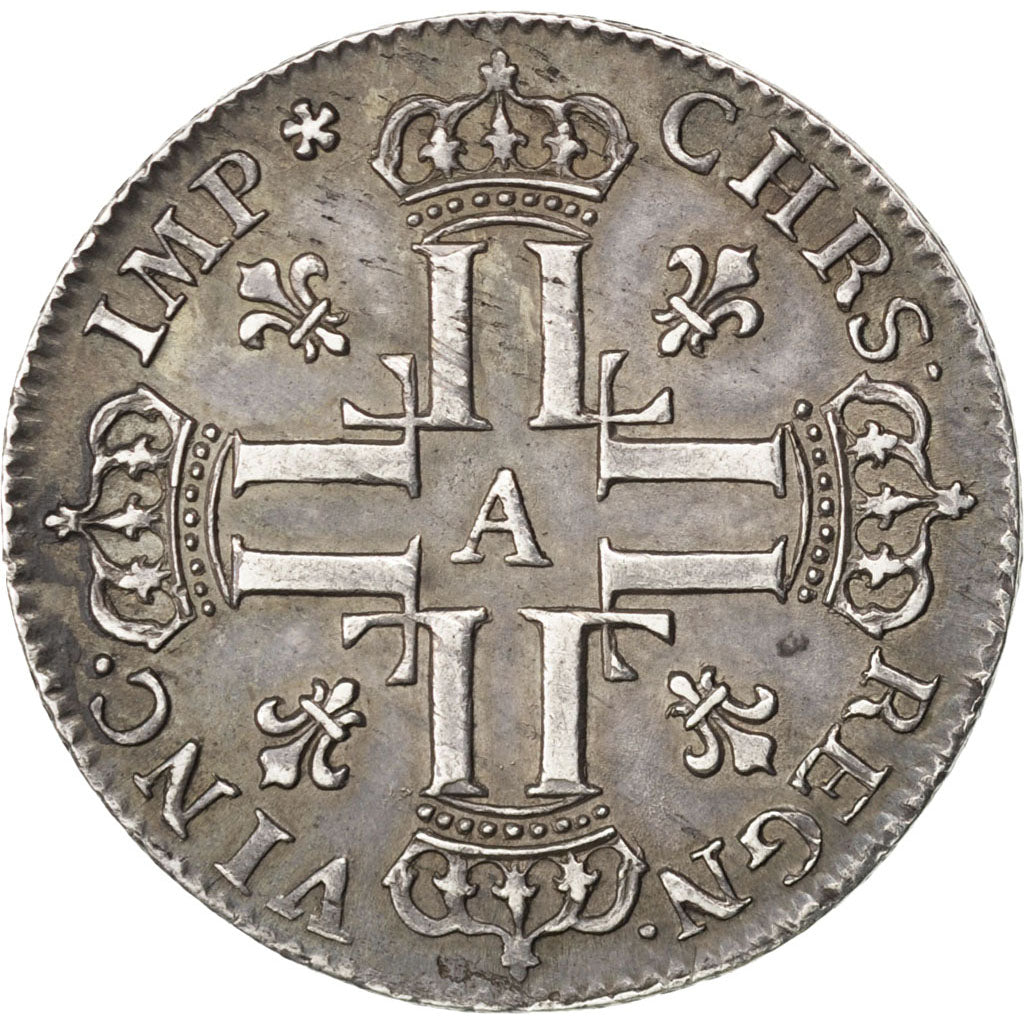 Francia, Louis XV, Petit Louis d'argent (3 livres), 1/3 Ecu, 1720, Paris, BB+...