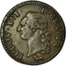 Monnaie, France, Louis XVI, Sol ou sou, Sol, 1782, Orléans, TTB+, Cuivre