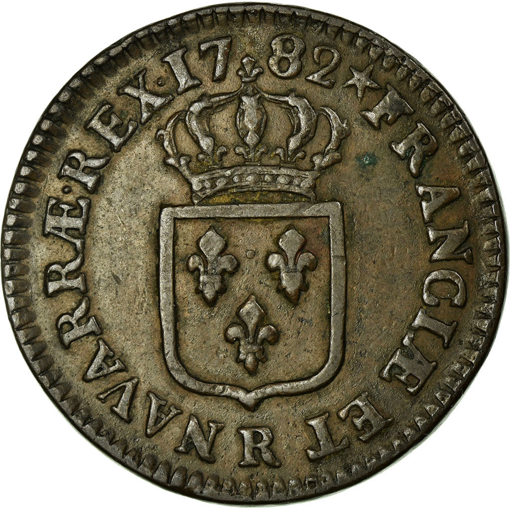 Coin, France, Louis XVI, Sol ou sou, Sol, 1782, Orléans, AU(50-53), Copper
