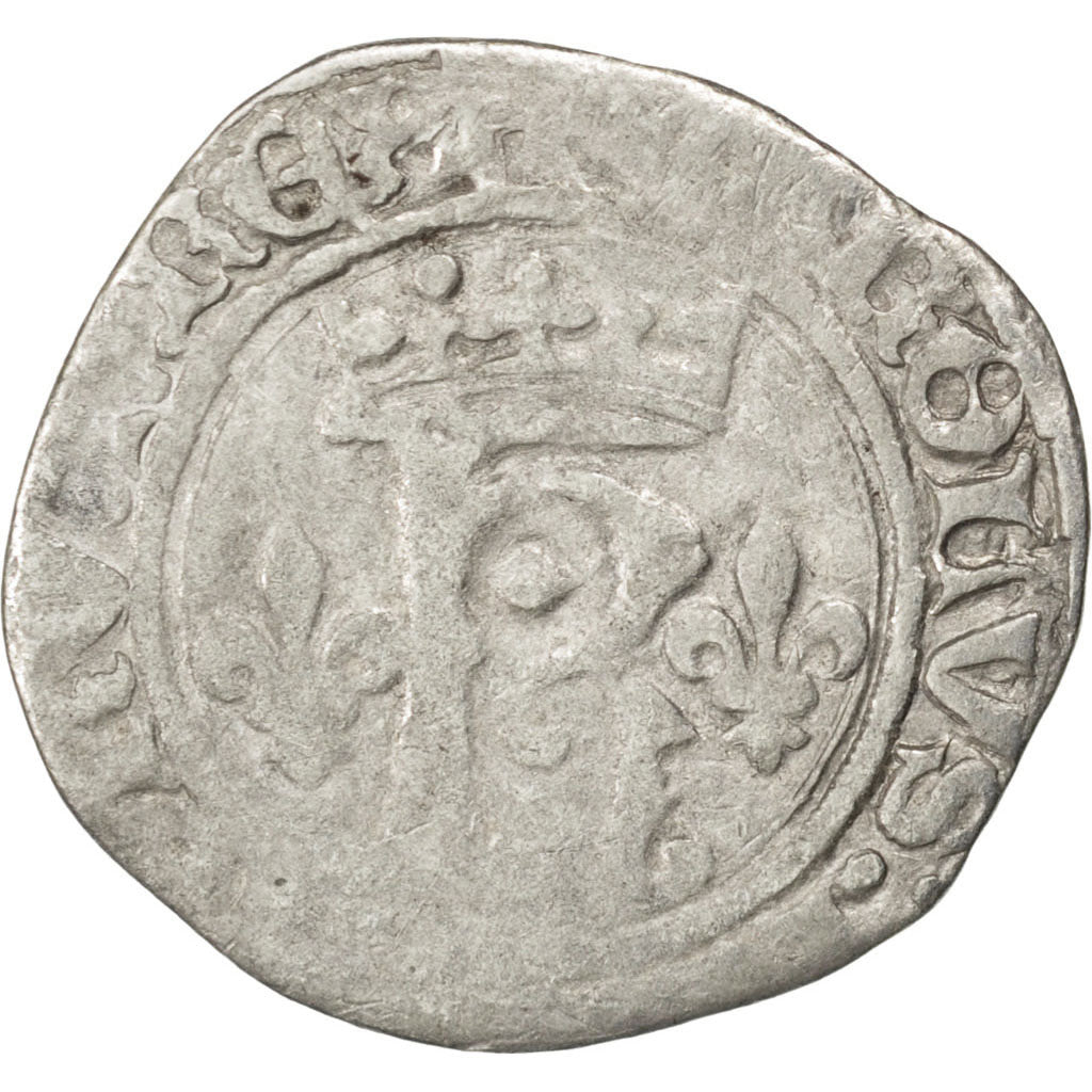 FRANCE, Karolus or Dizain, Saint Lô, VF(20-25), Billon, Duplessy #593, 2.31