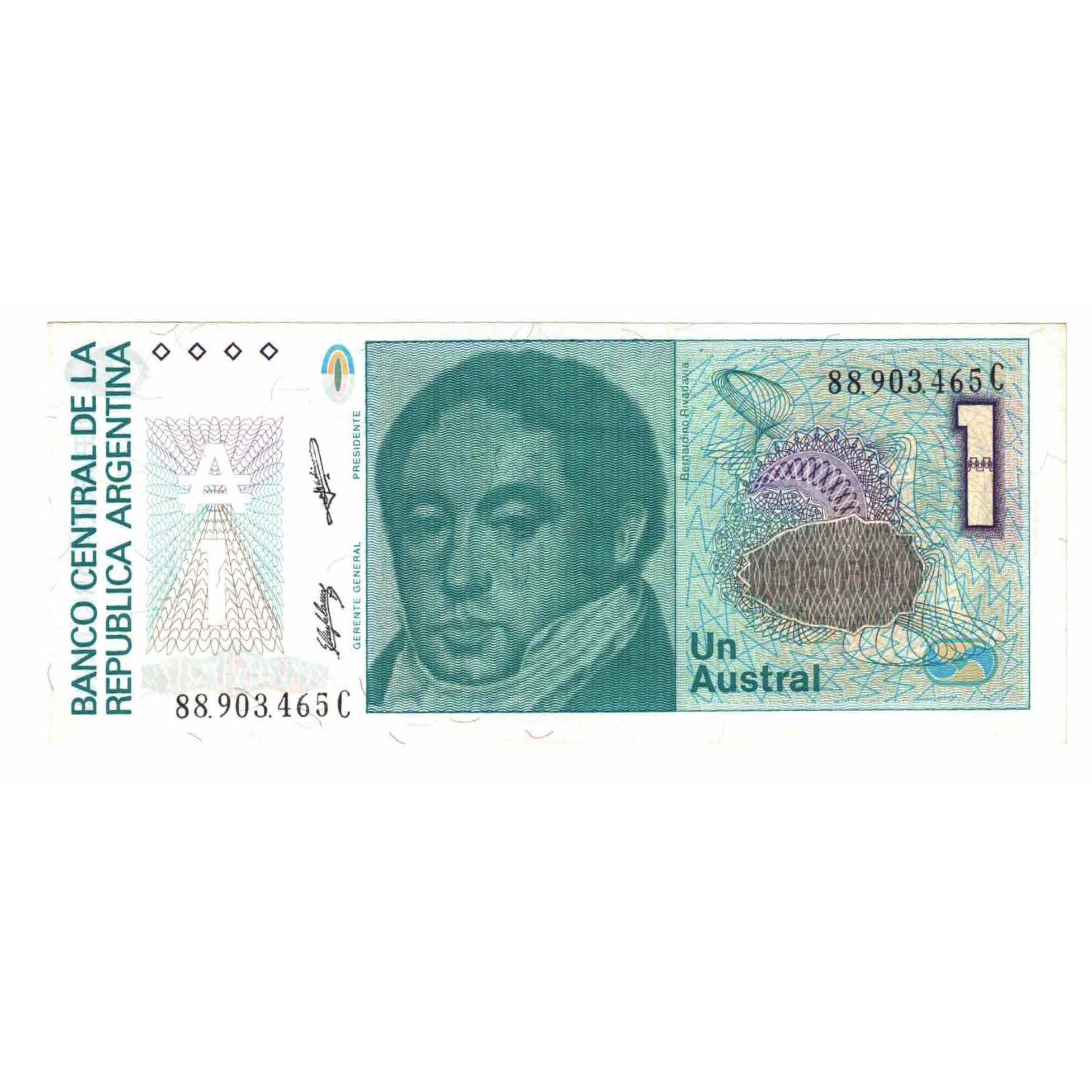 Banknote, Argentina, 1 Austral, Undated (1988-89), KM:323b, UNC(63)
