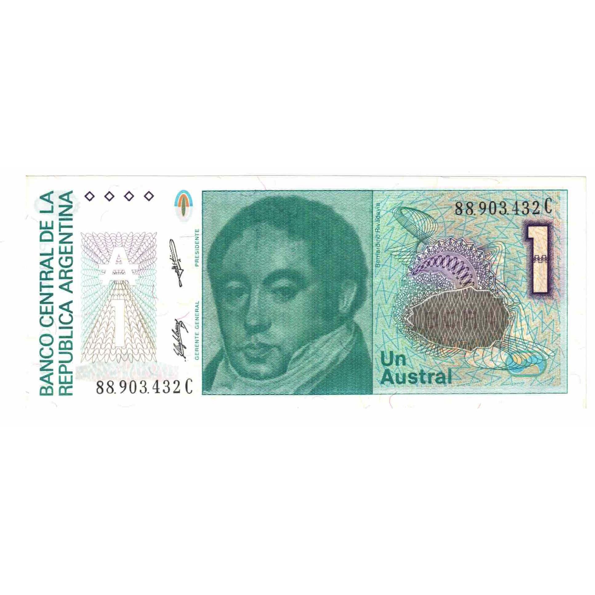 Nota, Argentina, 1 Austral, Undated (1988-89), KM:323b, UNC(65-70)