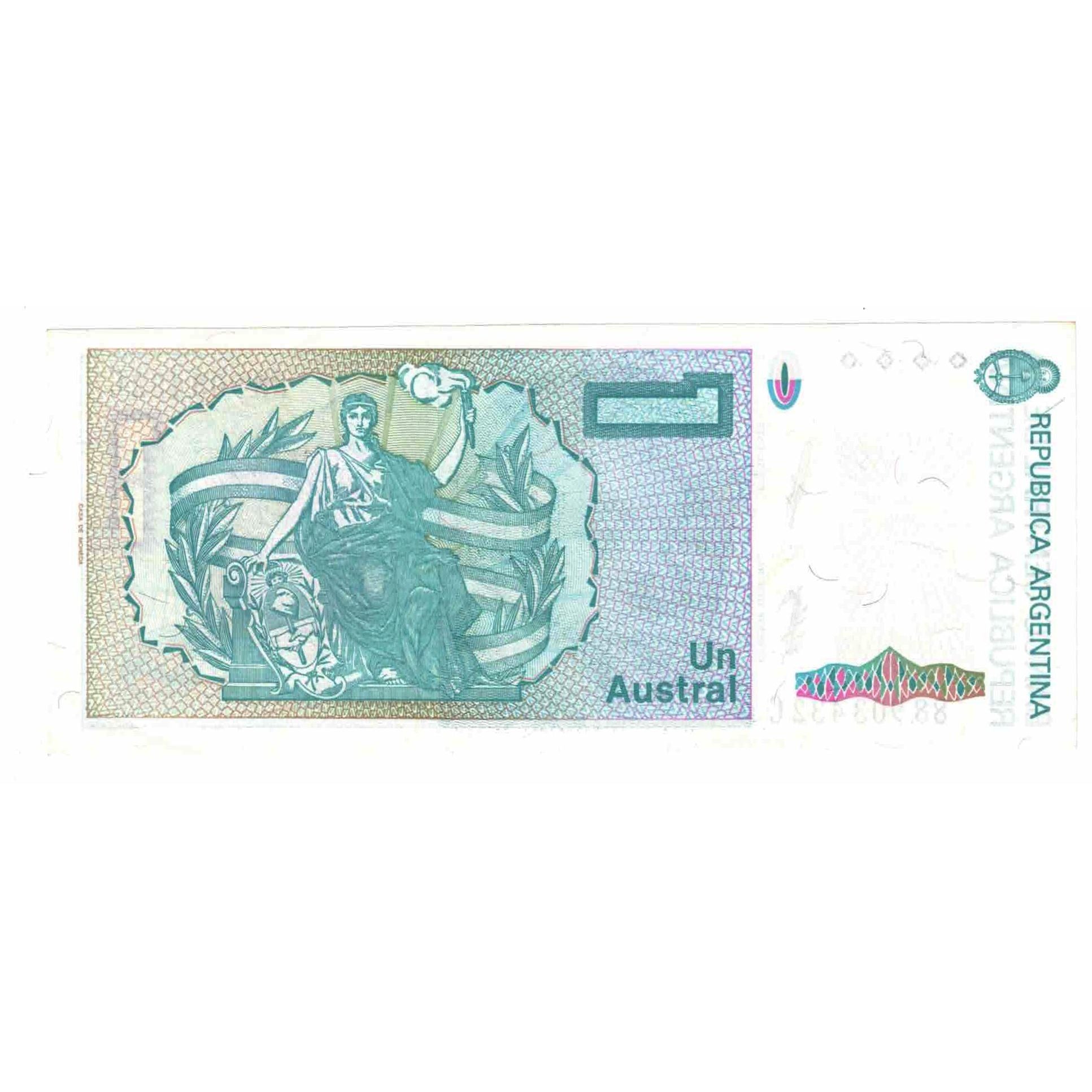 Nota, Argentina, 1 Austral, Undated (1988-89), KM:323b, UNC(65-70)
