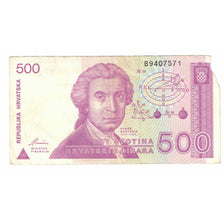 Billet, Croatie, 500 Dinara, 1991, 1991-10-08, KM:21a, AB