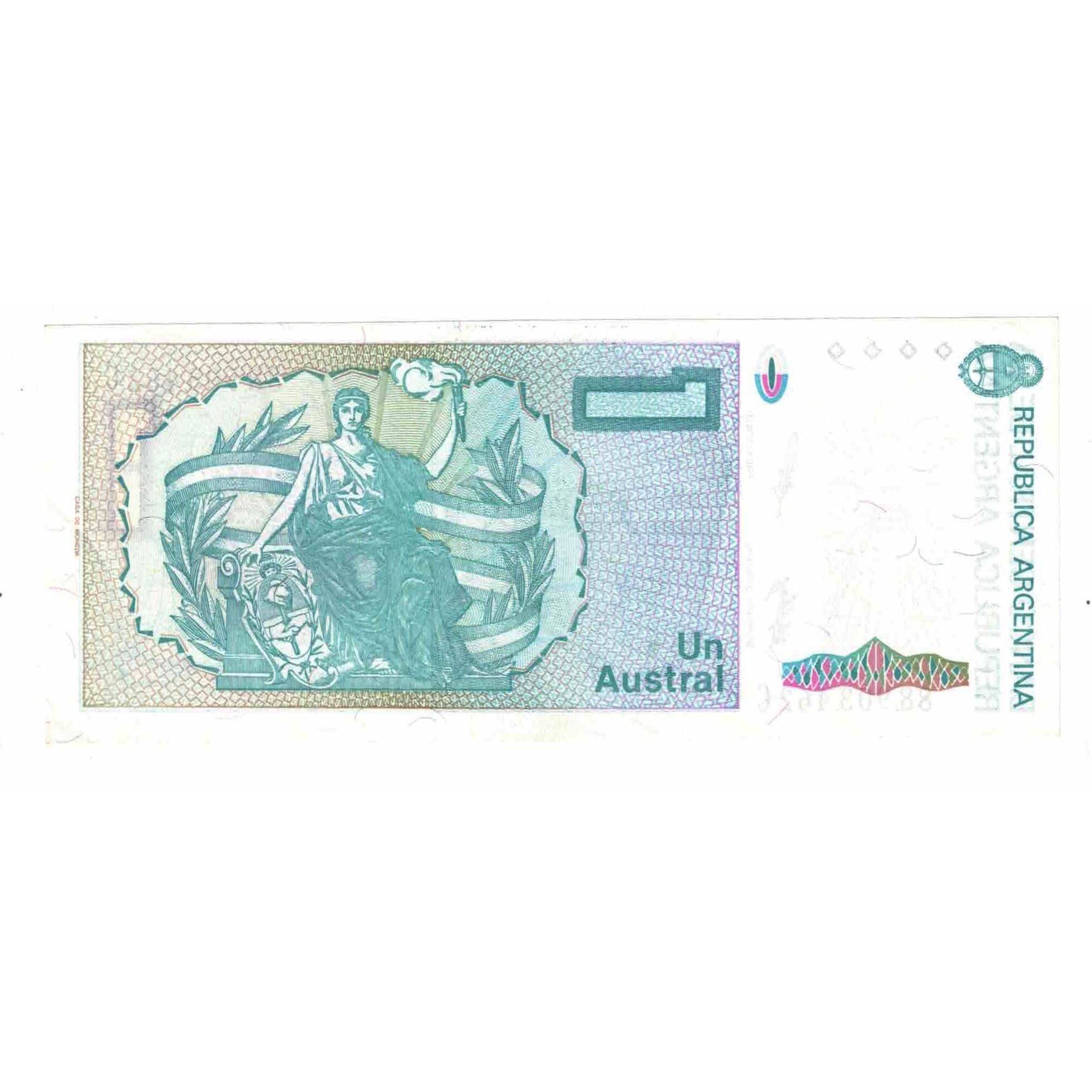 Nota, Argentina, 1 Austral, KM:323b, UNC(63)
