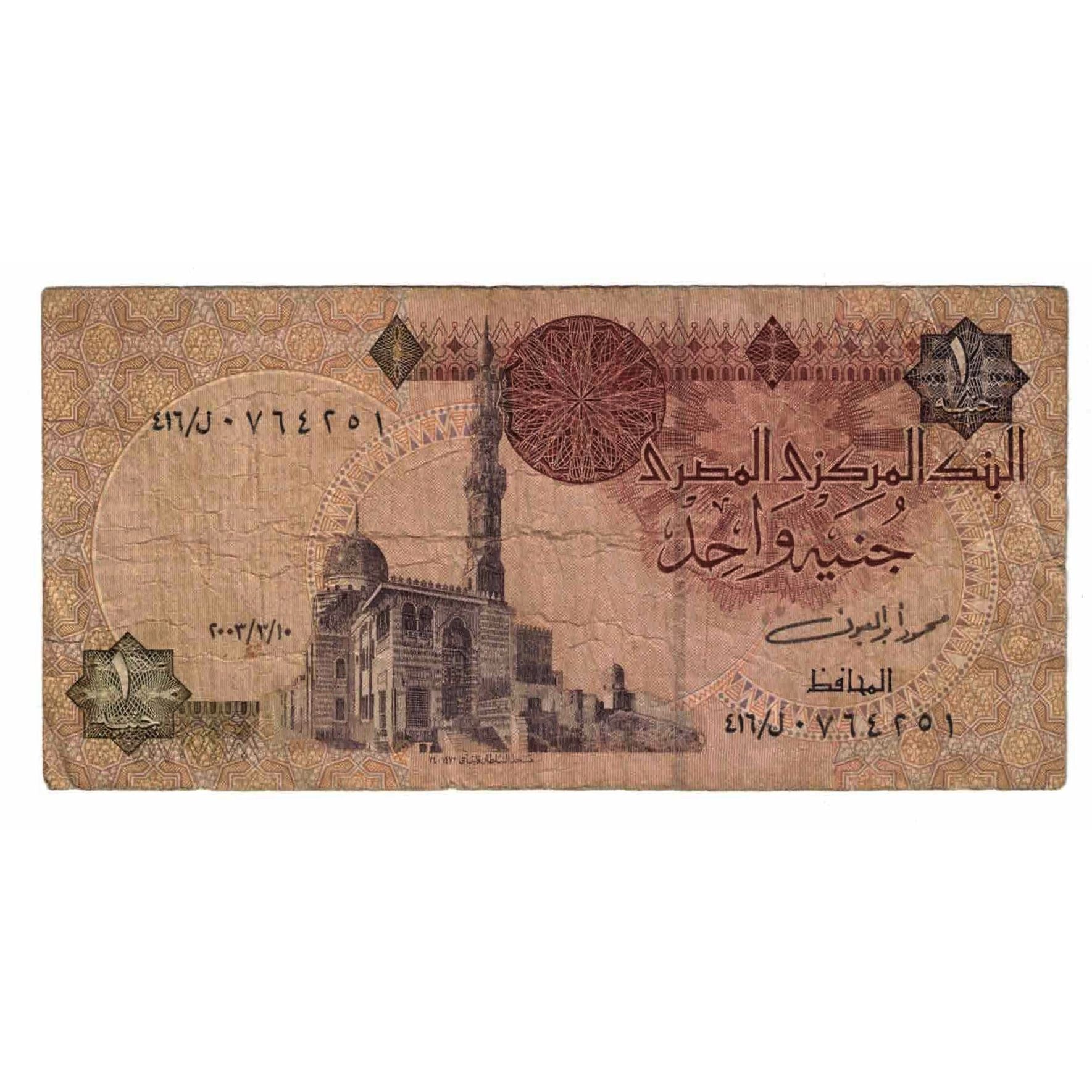 Banknote, Egypt, 1 Pound, 2003, KM:50g, VF(20-25)
