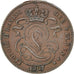 Moneta, Belgia, Leopold II, Centime, 1907, AU(55-58), Miedź, KM:34.1