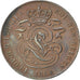 BELGIUM, 2 Centimes, 1864, KM #4.2, AU(50-53), Copper, 3.92