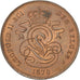 BELGIUM, 2 Centimes, 1870, KM #35.1, AU(55-58), Copper, 21.5, 4.13