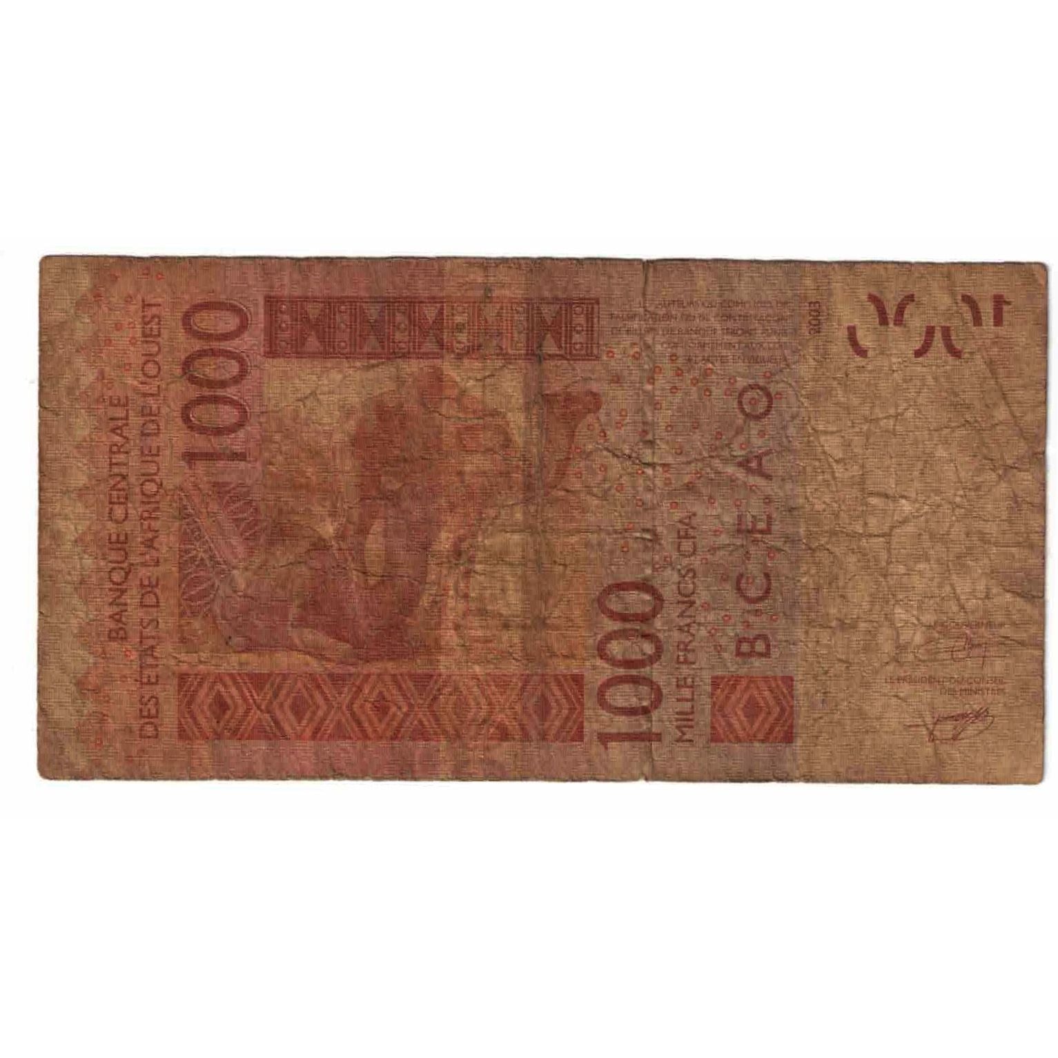 Billet, Communauté économique des États de l'Afrique de l'Ouest, 1000 Francs