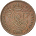 Münze, Belgien, Leopold II, 2 Centimes, 1905, SS+, Kupfer, KM:35.1