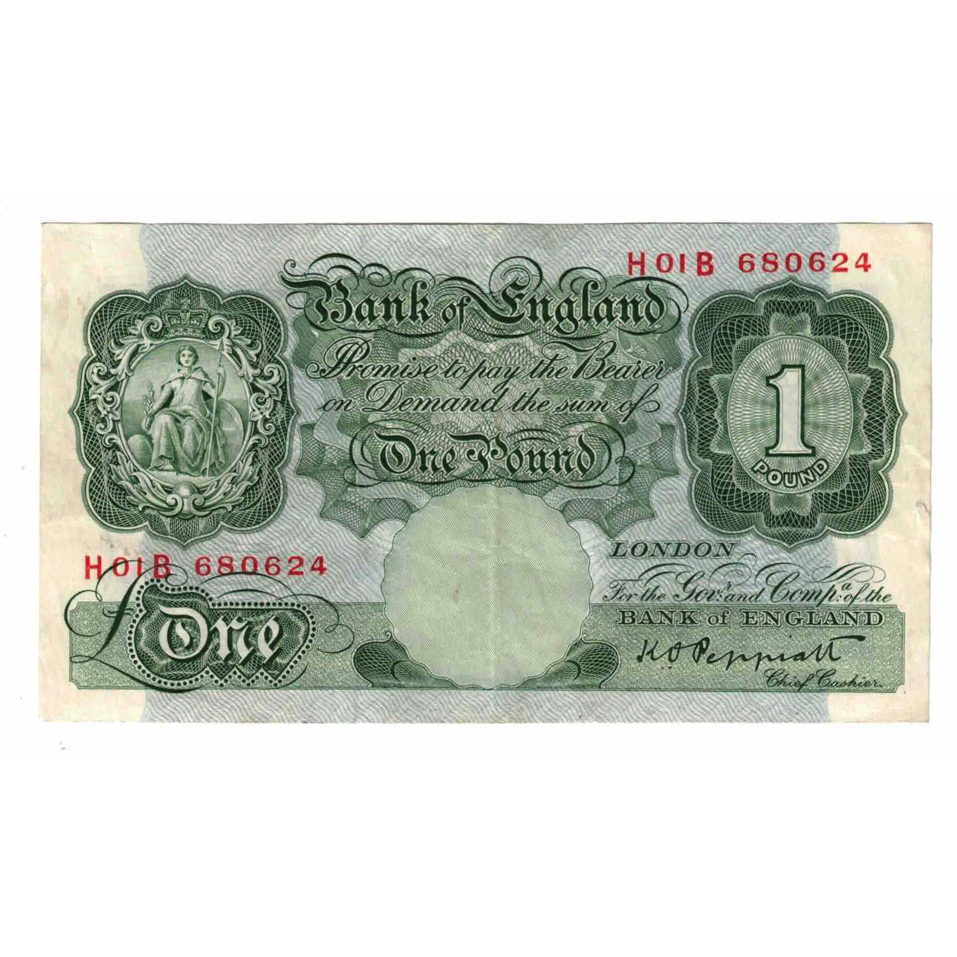 Banknote, Great Britain, 1 Pound, 1934, KM:363c, EF(40-45)