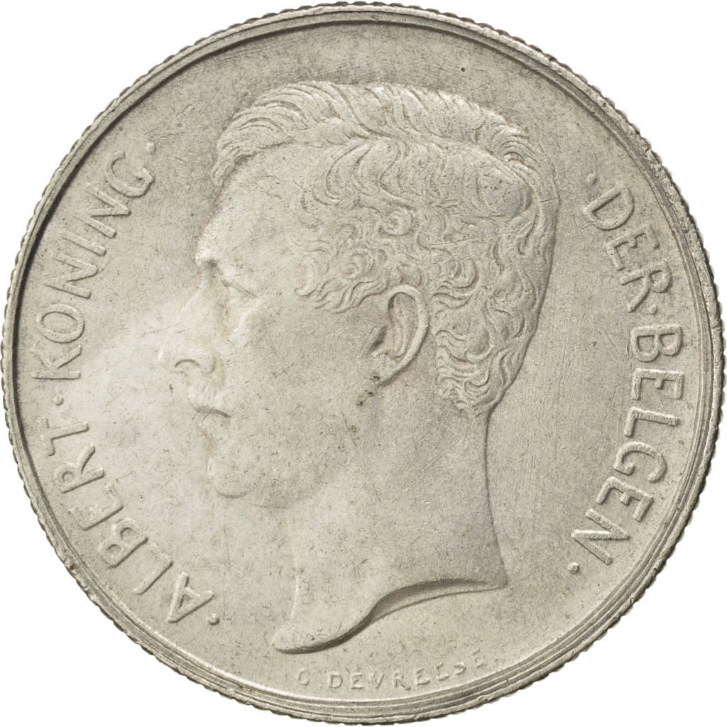 BELGIUM, 2 Francs, 2 Frank, 1912, KM #75, AU(50-53), Silver, 10.01