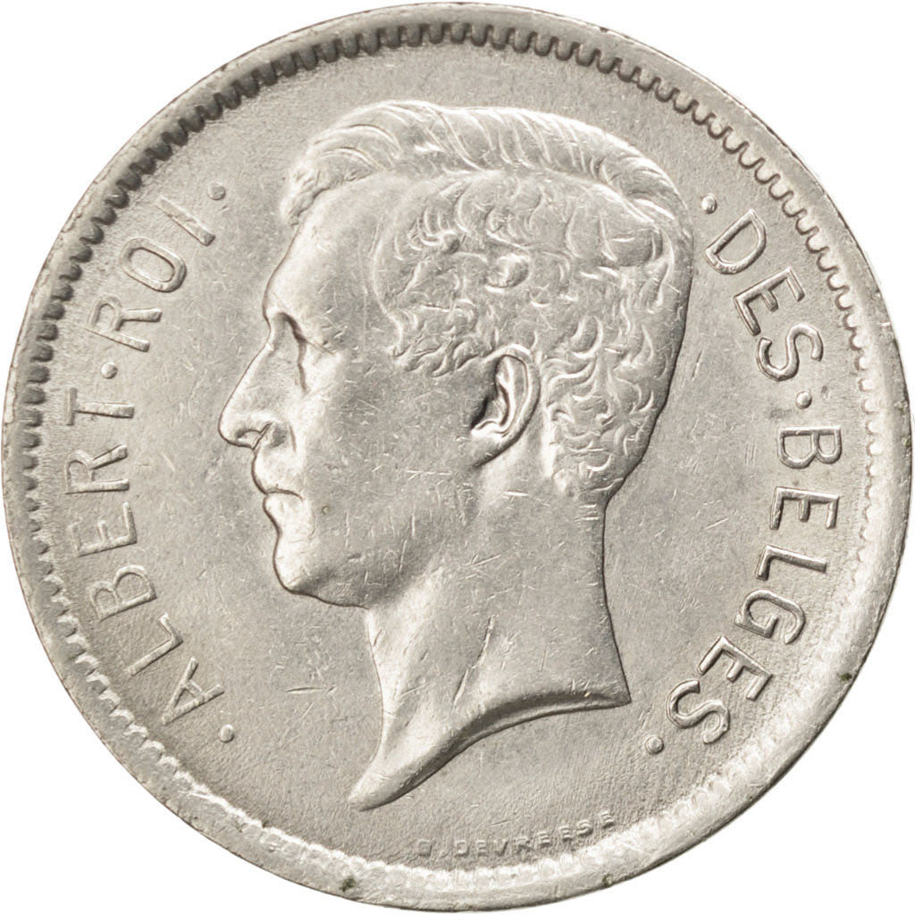 Coin, Belgium, 5 Francs, 5 Frank, 1934, AU(50-53), Nickel, KM:97.1