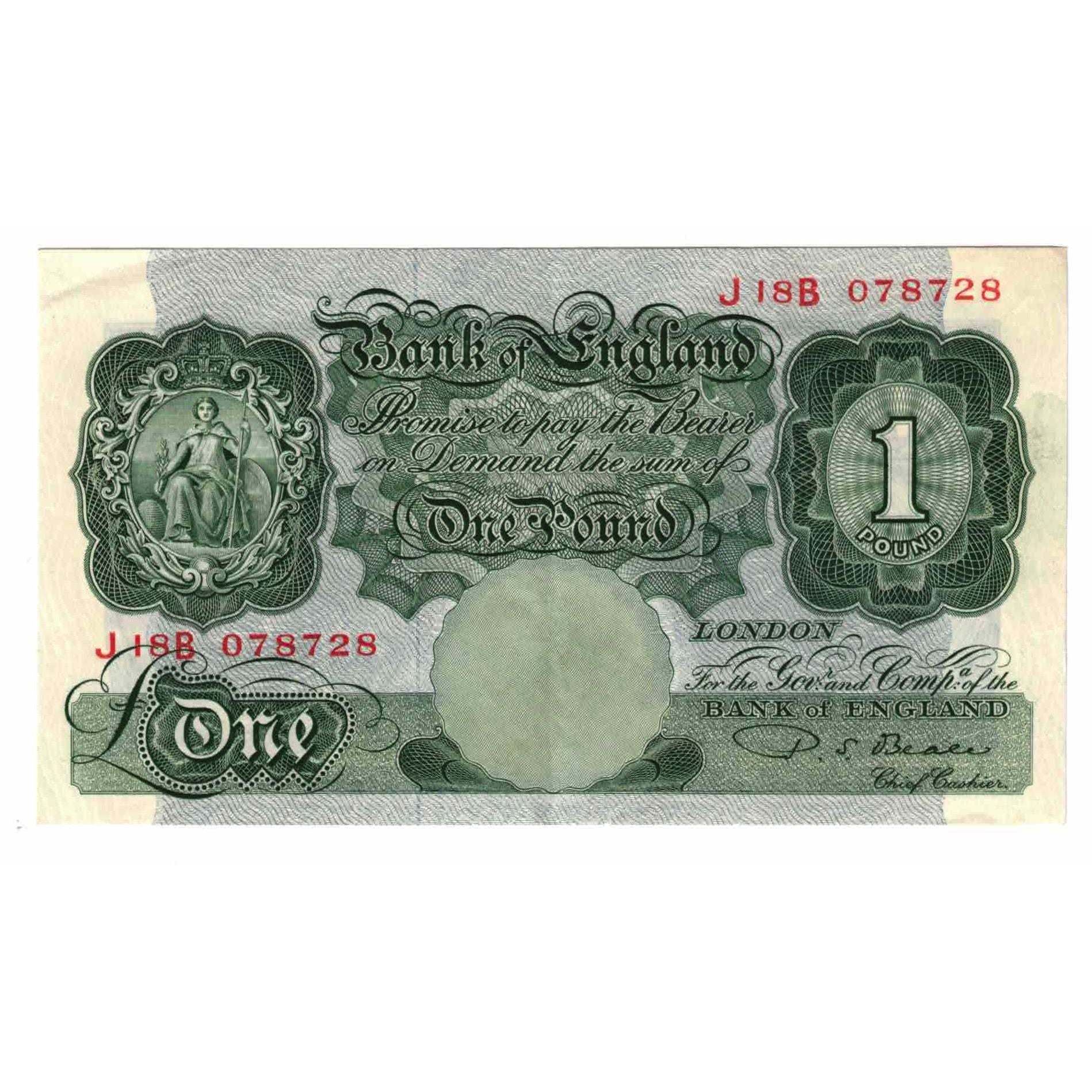 Banknote, Great Britain, 1 Pound, 1949-1955, KM:369b, EF(40-45)