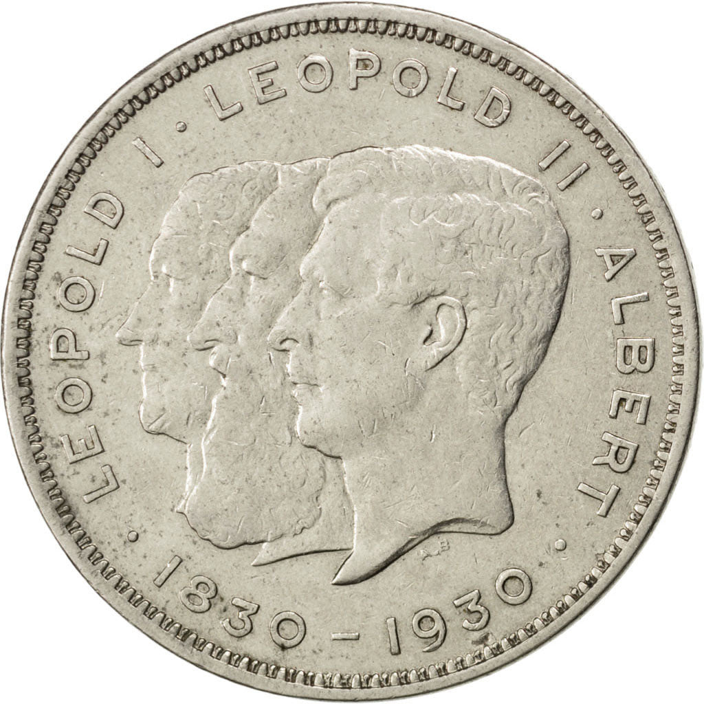 Belgique, Albert I, 10 Francs, légende flamande, 1930, KM 100