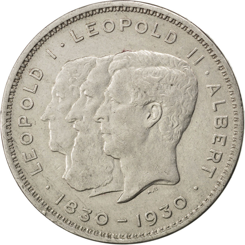 BELGIUM, 10 Francs-10 Frank, Deux / Twee Belgas, 1930, KM #100, AU(50-53),...