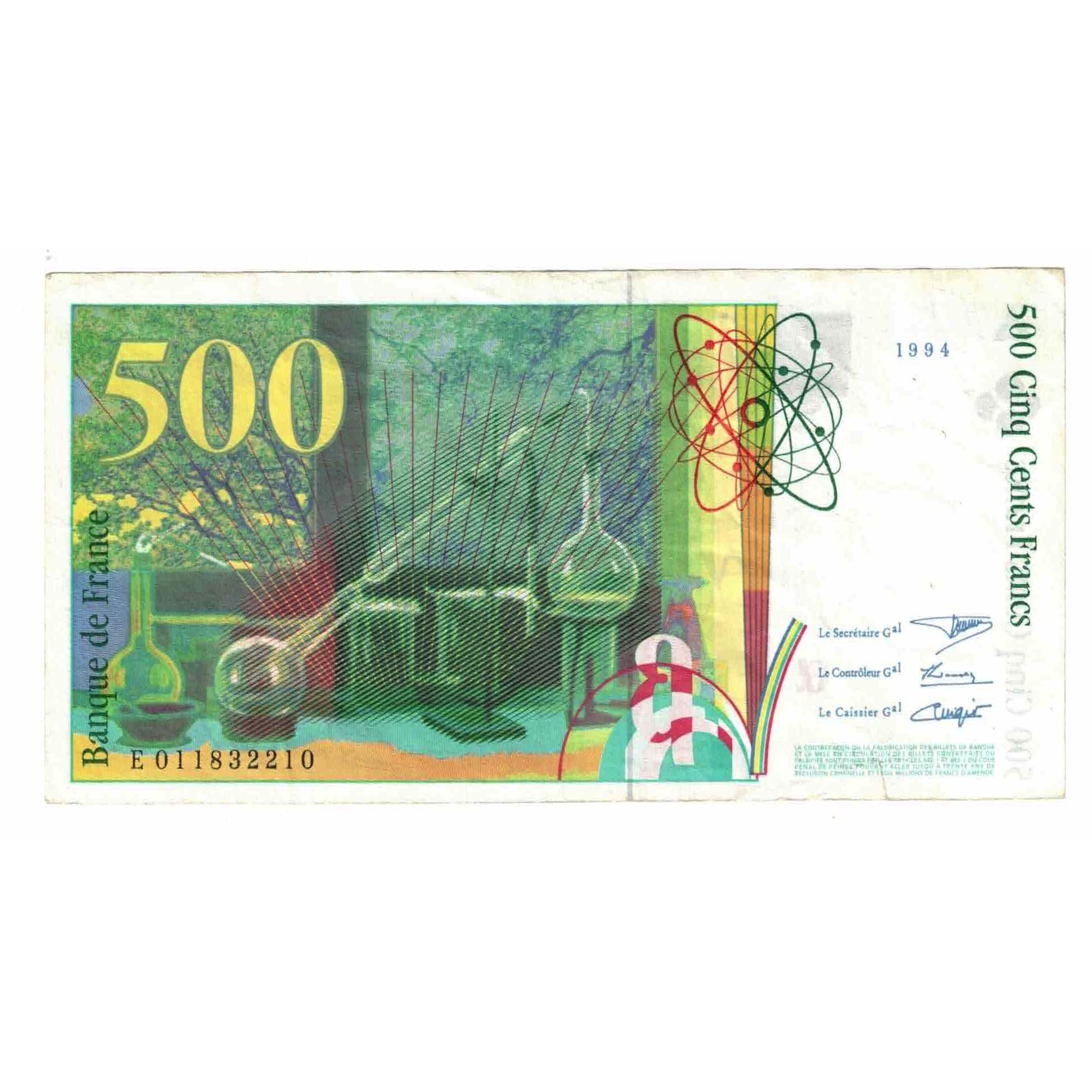 Frankrijk, 500 Francs, Pierre et Marie Curie, 1994, E.011, TTB, Fayette:76.1