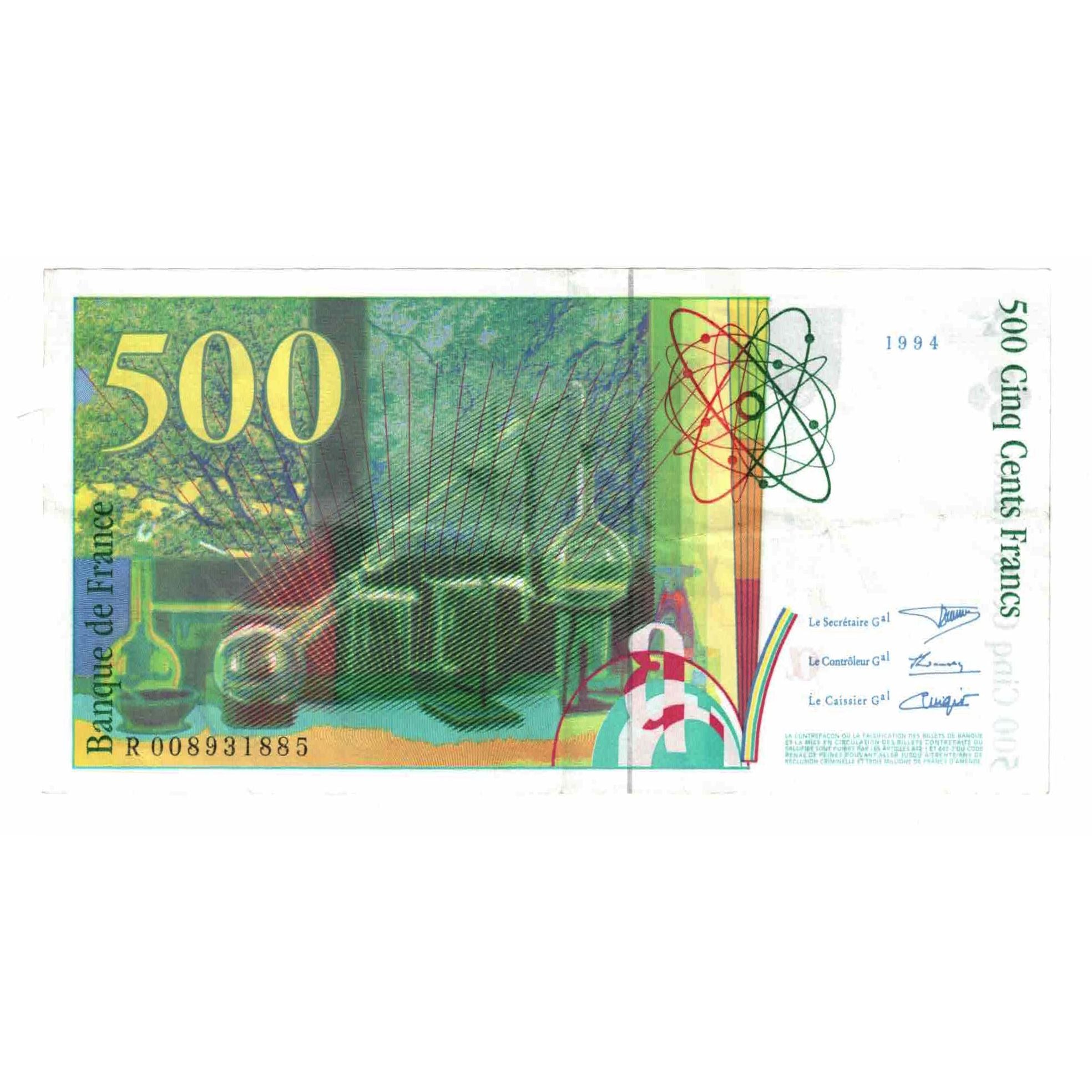 Francia, 500 Francs, Pierre et Marie Curie, 1994, R.008, BB, Fayette:76.1