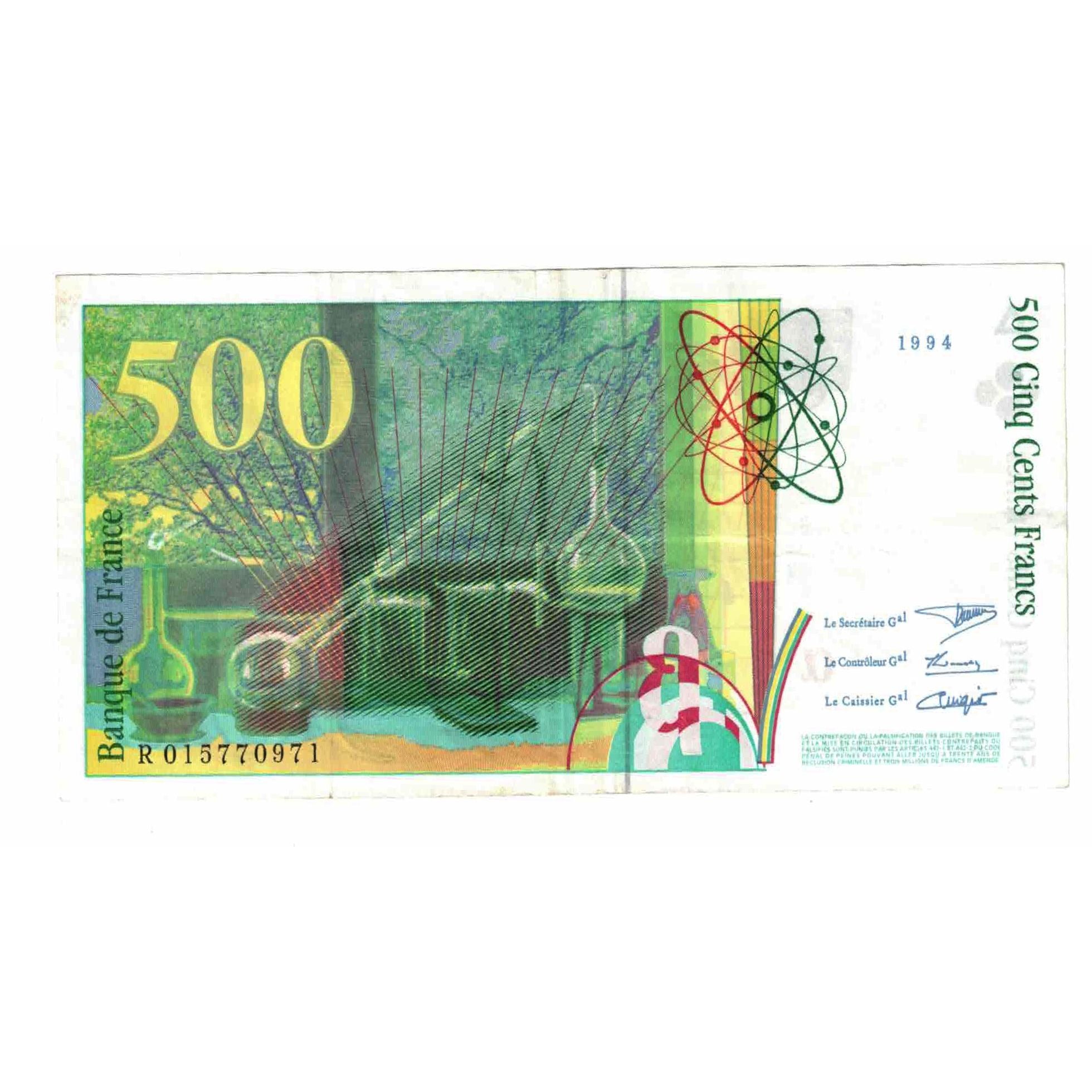 França, 500 Francs, Pierre et Marie Curie, 1994, R.015, EF(40-45)