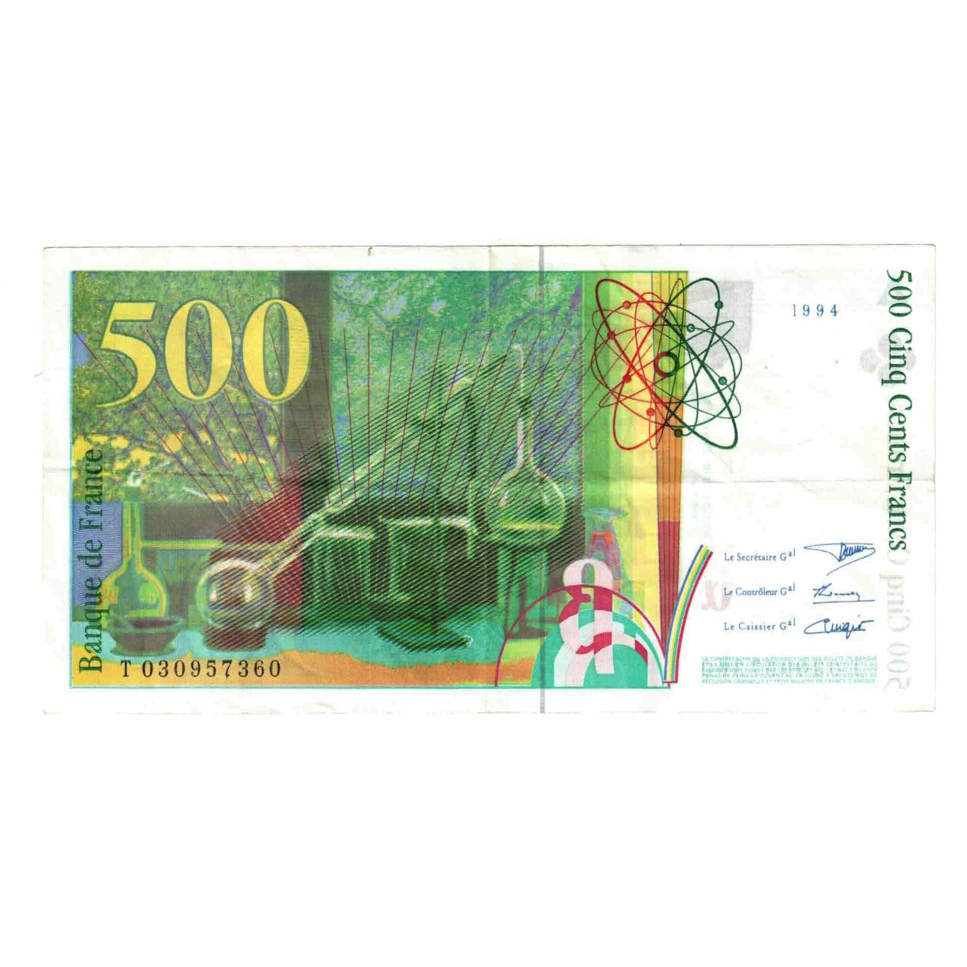 Frankreich, 500 Francs, Pierre et Marie Curie, 1994, T.030, SS, Fayette:76.1