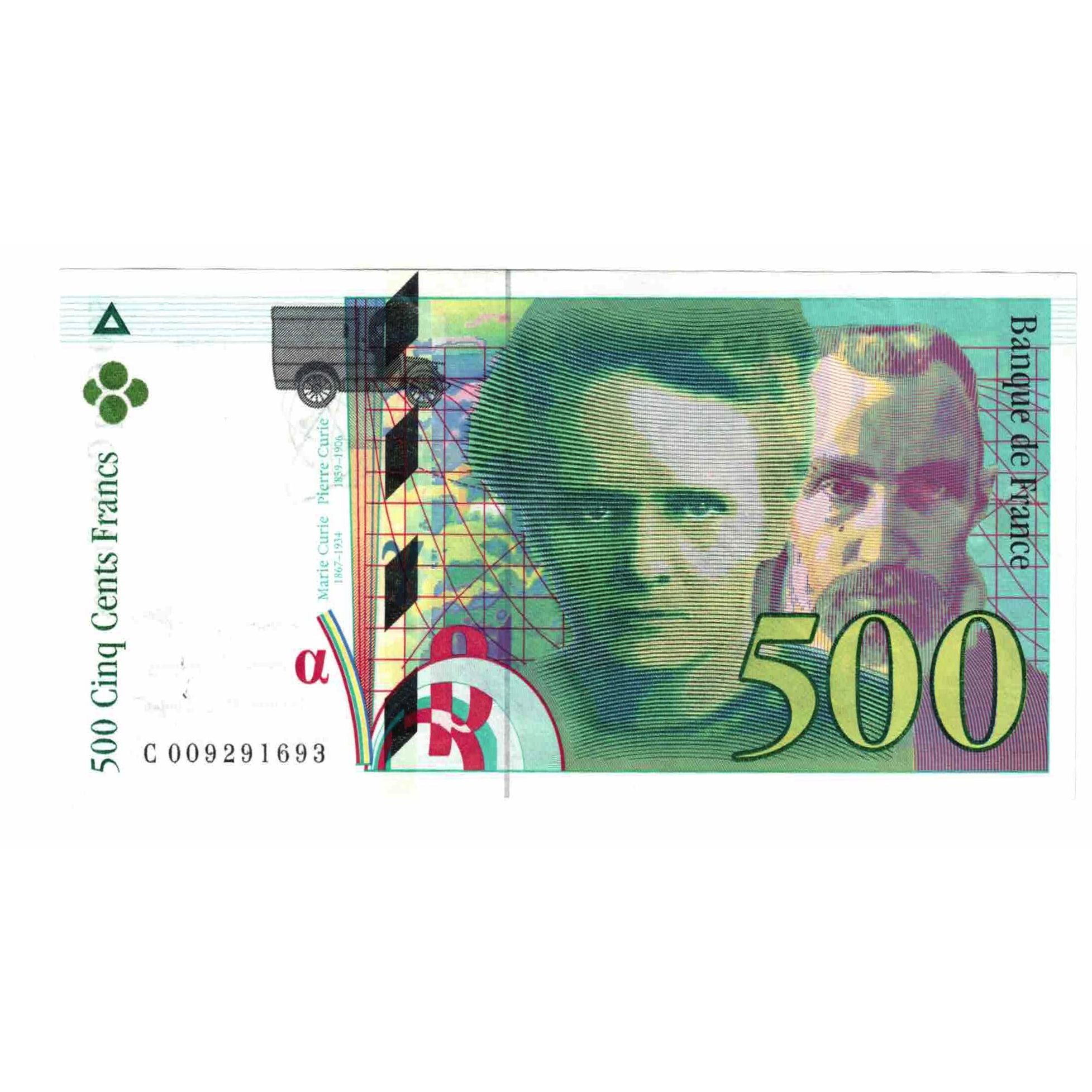 France, 500 Francs, Pierre et Marie Curie, 1994, C.009, UNC(63), Fayette:76.1