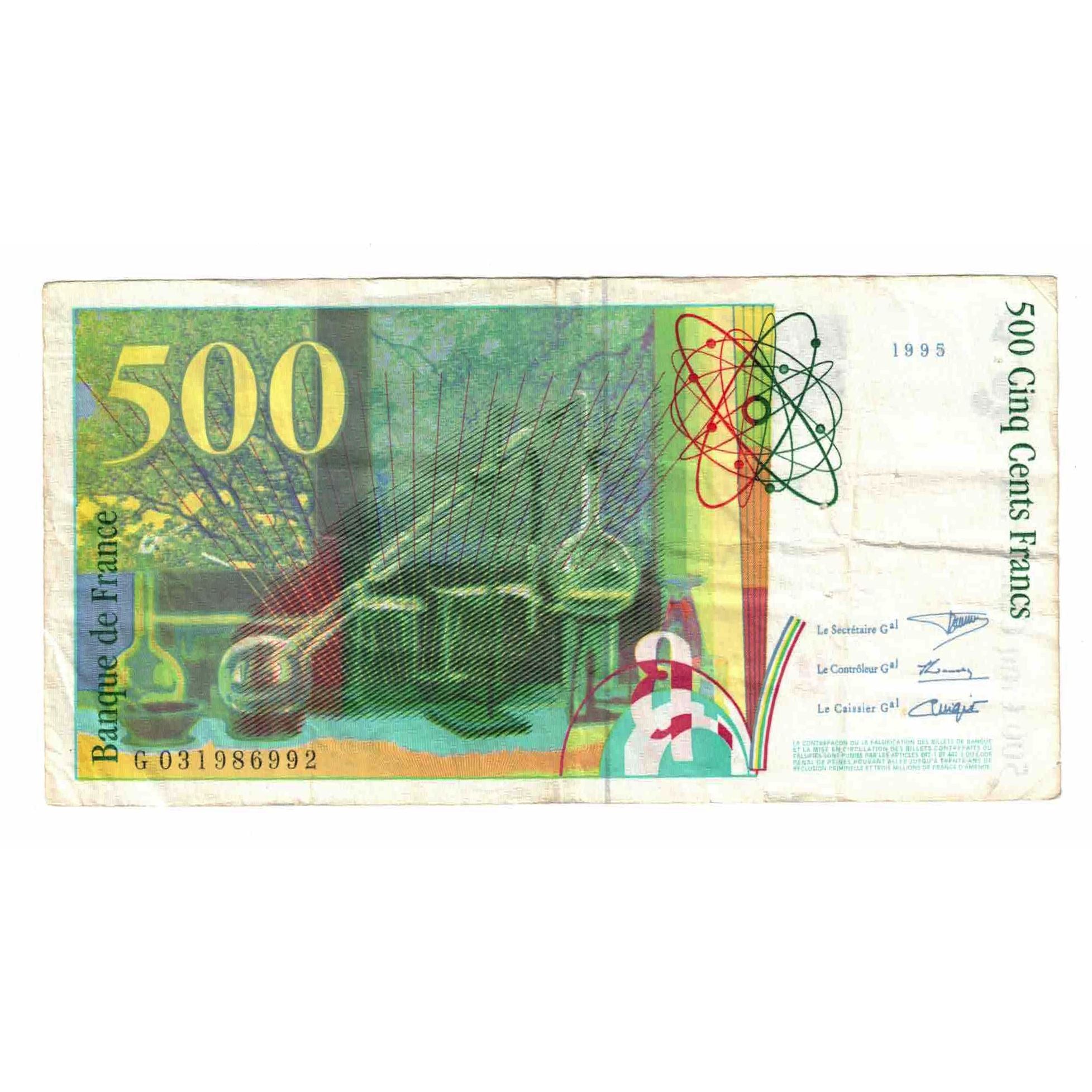 França, 500 Francs, Pierre et Marie Curie, 1995, G.031, EF(40-45)