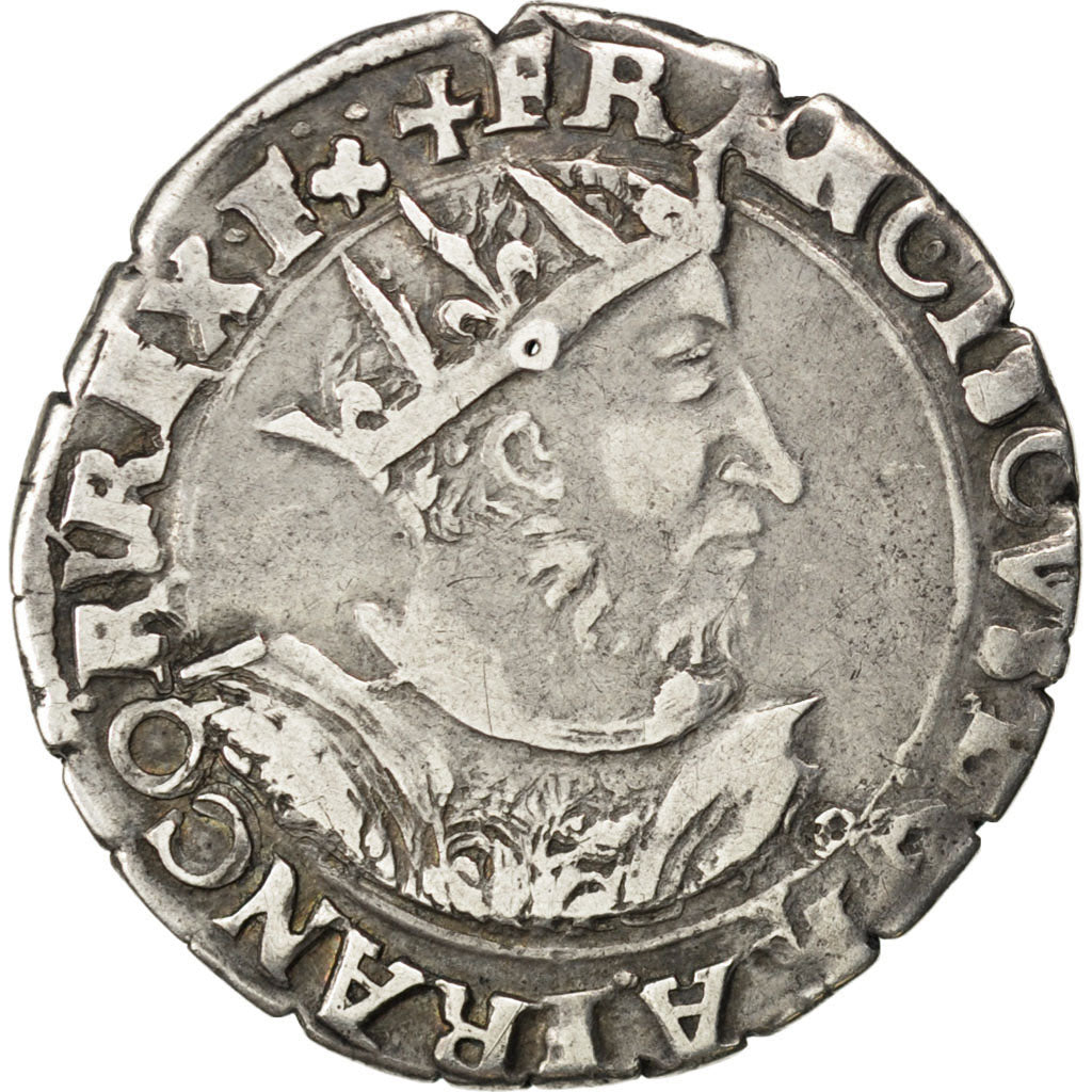 FRANCE, Demi Teston, Lyons, EF(40-45), Silver, Sombart #4514, 4.64