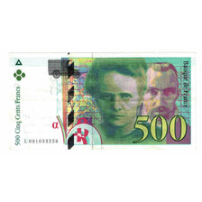 France, 500 Francs, Pierre et Marie Curie, 1994, L.001, AU(50-53), Fayette:76.1