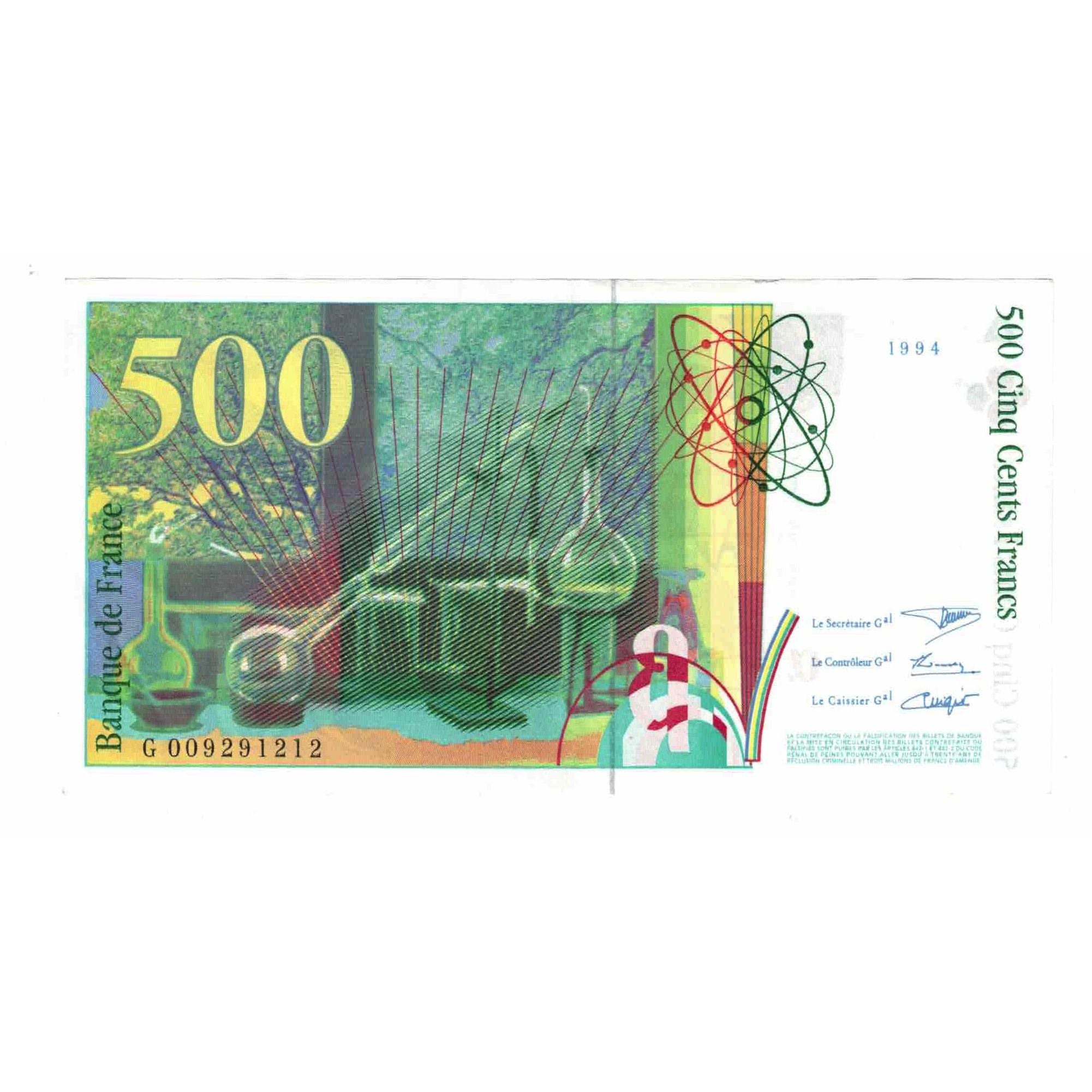 Francja, 500 Francs, Pierre et Marie Curie, 1994, G.009, EF(40-45)