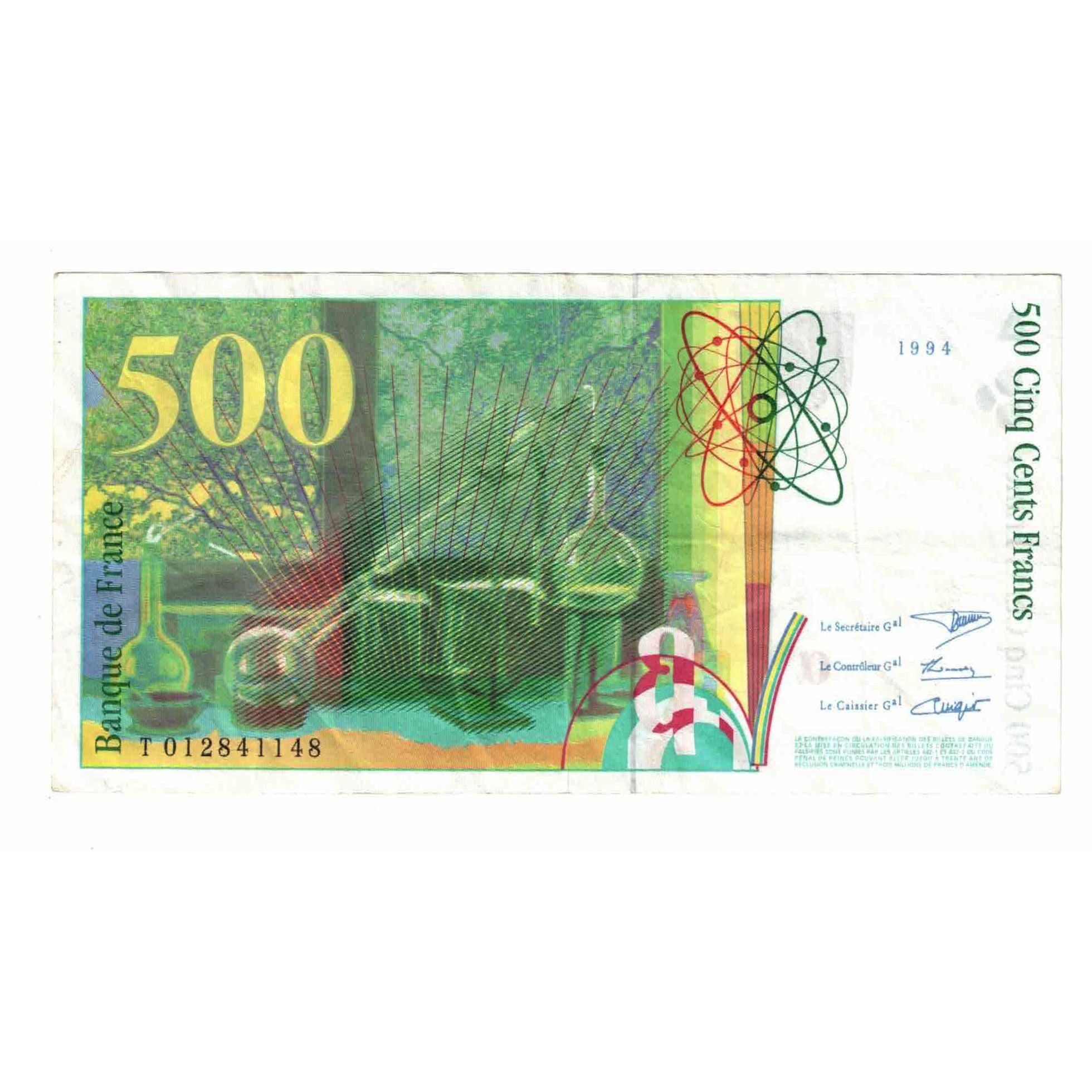 Francia, 500 Francs, Pierre et Marie Curie, 1994, T.012, MB, Fayette:76.1