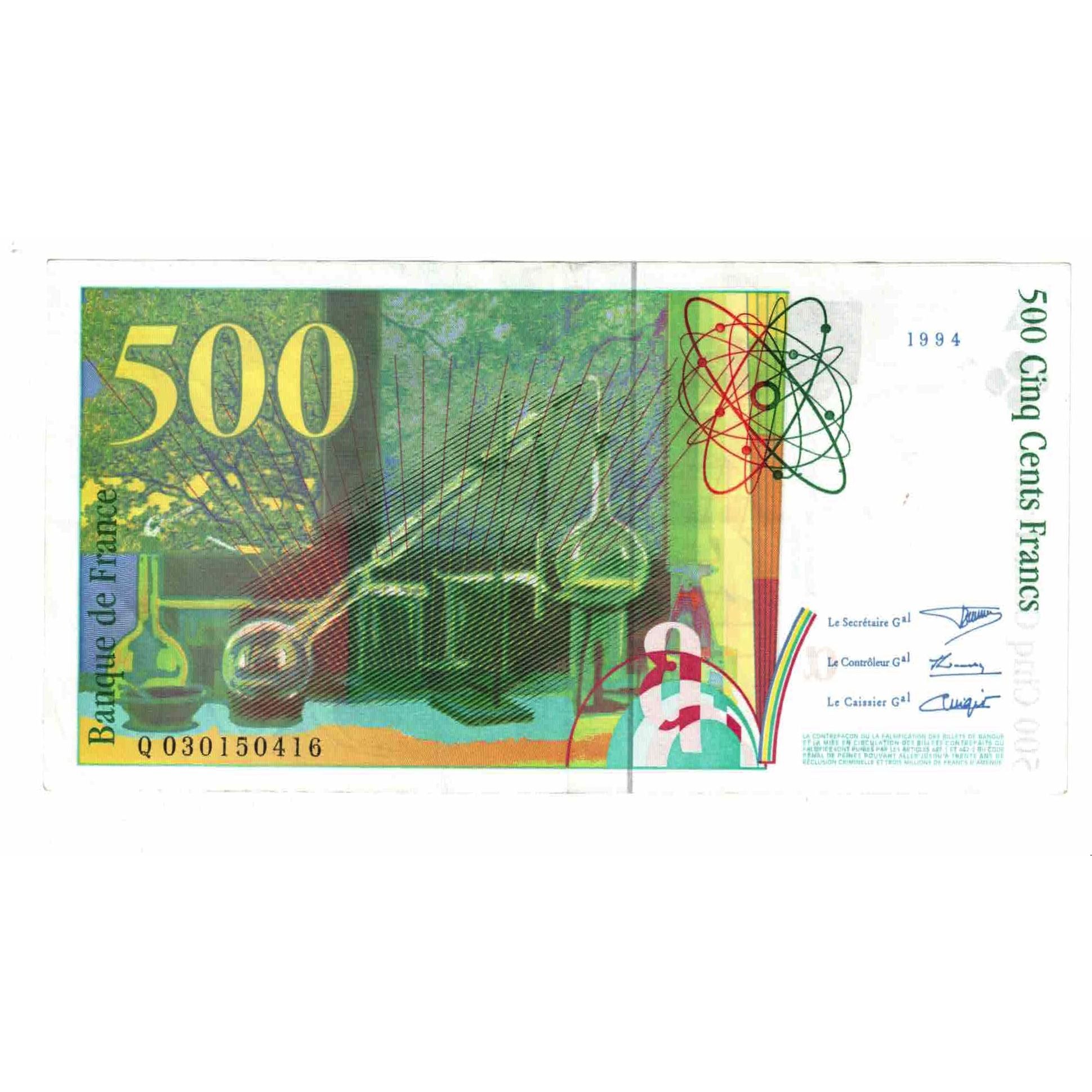 Frankrijk, 500 Francs, Pierre et Marie Curie, 1994, Q.030, TTB, Fayette:76.1