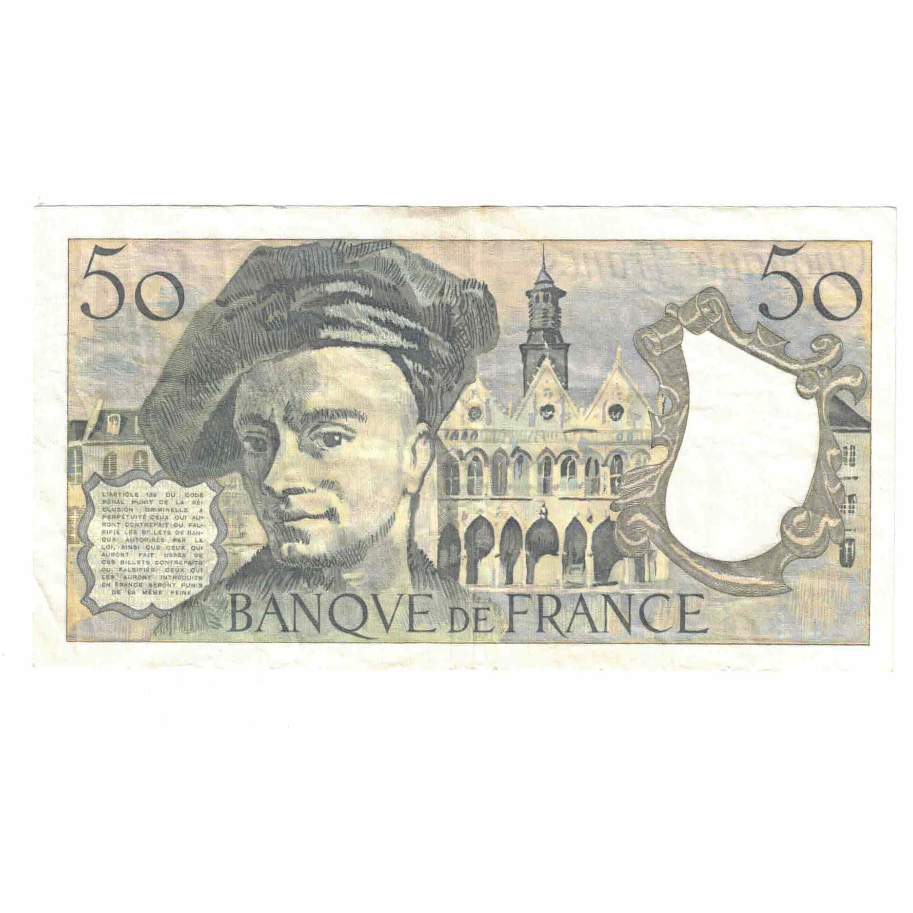France, 50 Francs, 1985, Z.42, EF(40-45), Fayette:67.11, KM:152b