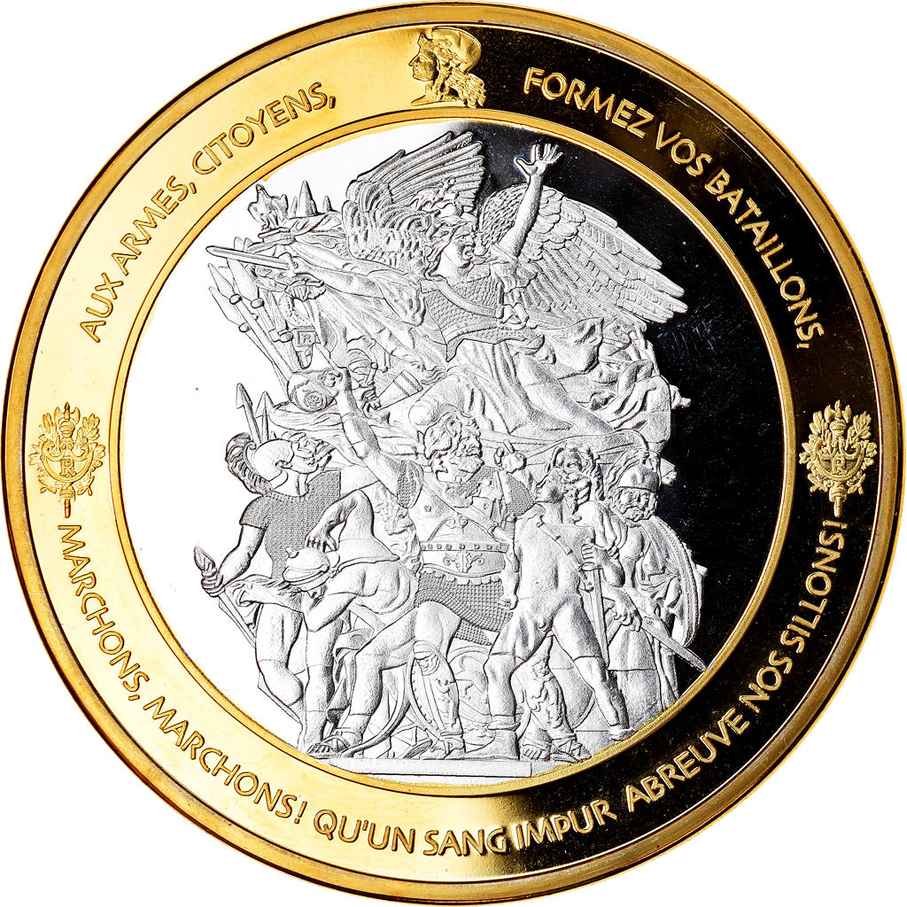 France, Medal, Les Piliers de la République, Egalité, 2015, MS(65-70), Copper