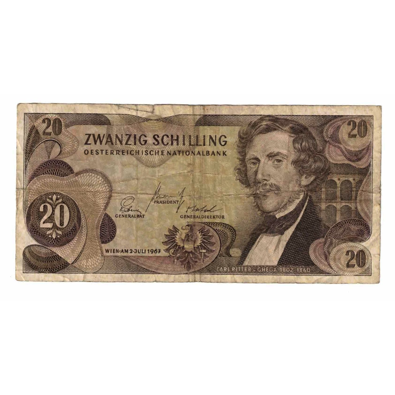 Billete, 20 Schilling, Austria, 1967-07-02, KM:142a, BC
