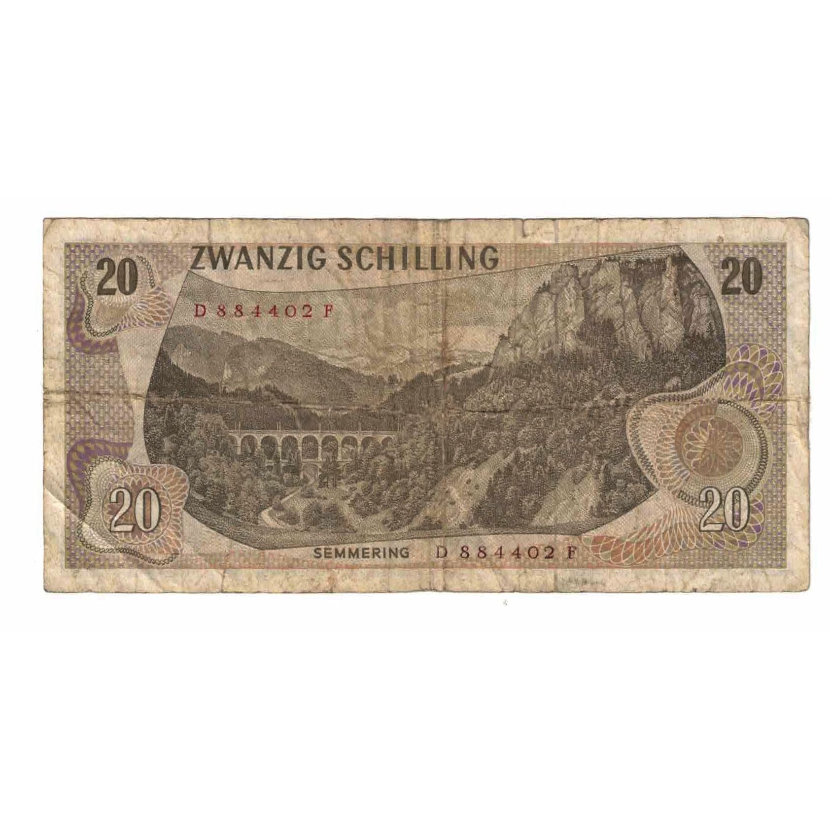 Billete, 20 Schilling, Austria, 1967-07-02, KM:142a, BC