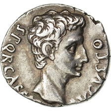 Augustus, Denarius, Colonia Patricia, AU(55-58), Silver, RIC #150a, 3.82