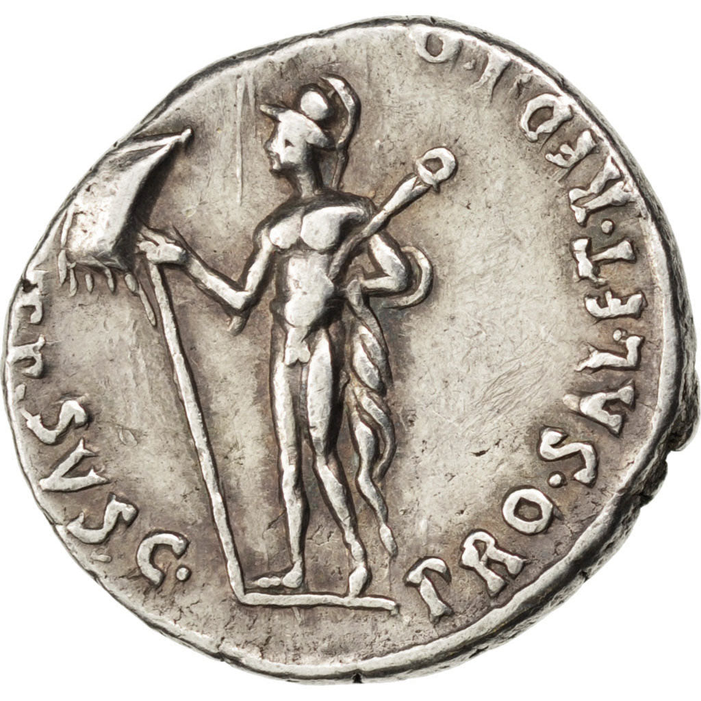 Augustus, Denarius, Colonia Patricia, AU(55-58), Silver, RIC #150a, 3.82