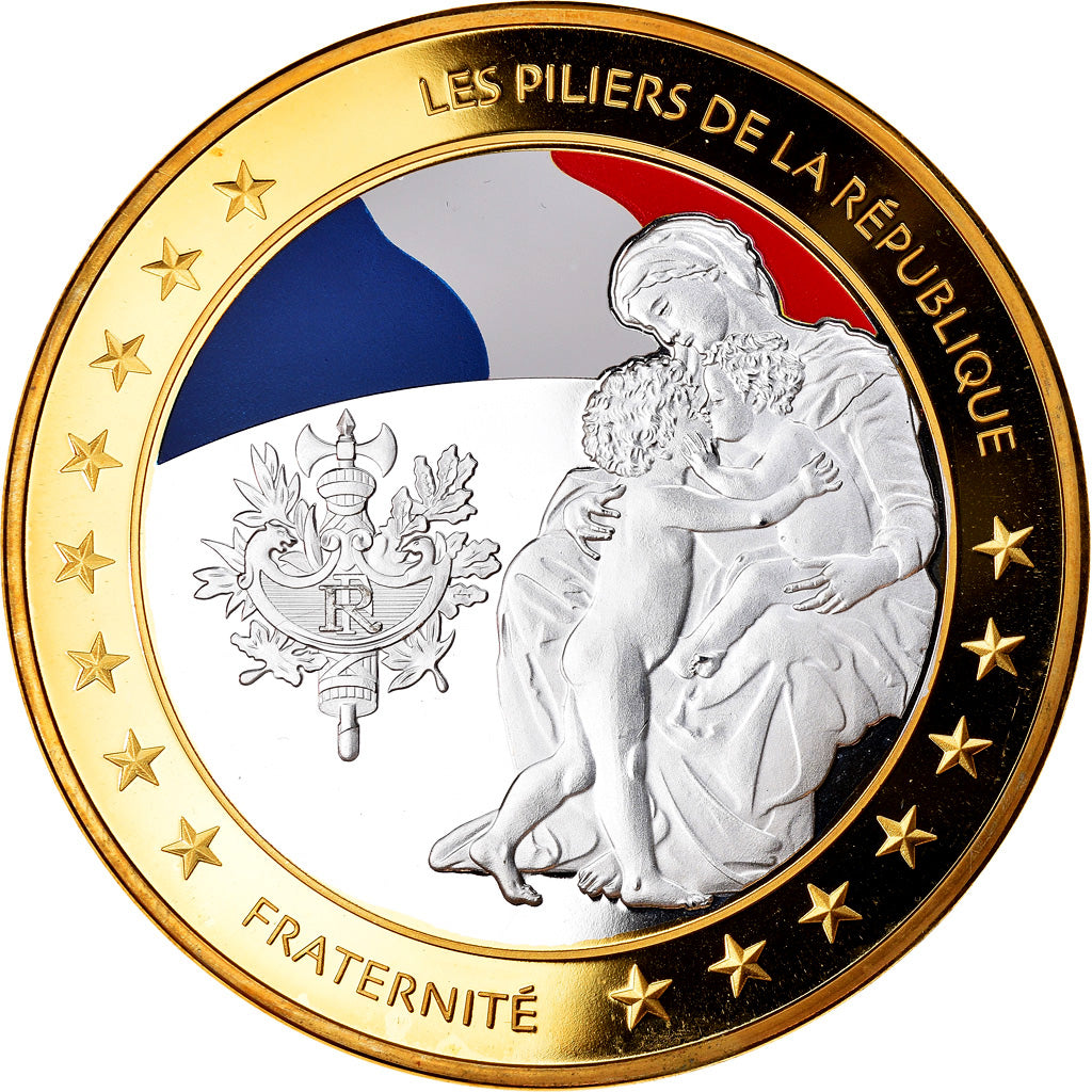 France, Médaille, Les Piliers de la République, Egalité, Politics, Society