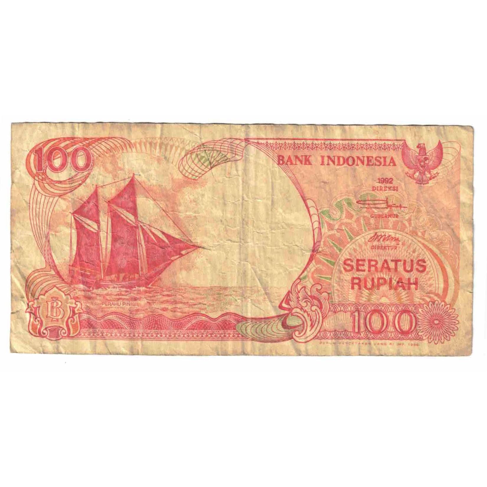 Banconote, Indonesia, 100 Rupiah, 1992, KM:122a, MB