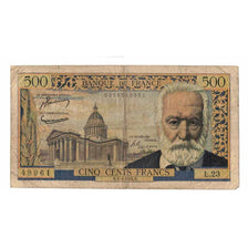 France, 500 Francs, Victor Hugo, 1954, L.23, TB, Fayette:35.2, KM:133a