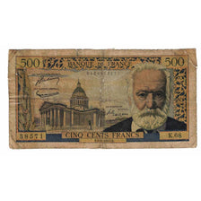 França, 500 Francs, Victor Hugo, 1955, K.68, VG(8-10), Fayette:35.4, KM:133a