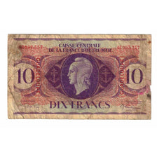 Banknot, Gwadelupa, 10 Francs, 1944, 1944-2-2, KM:27A, VG(8-10)