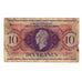Banknot, Gwadelupa, 10 Francs, 1944, 1944-2-2, KM:27A, VG(8-10)