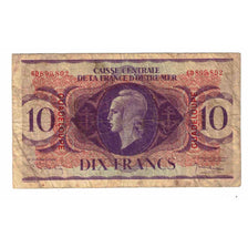 Banknote, Guadeloupe, 10 Francs, 1944, 1944-2-2, KM:27A, VF(20-25)