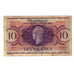 Banknote, Guadeloupe, 10 Francs, 1944, 1944-2-2, KM:27A, VF(20-25)