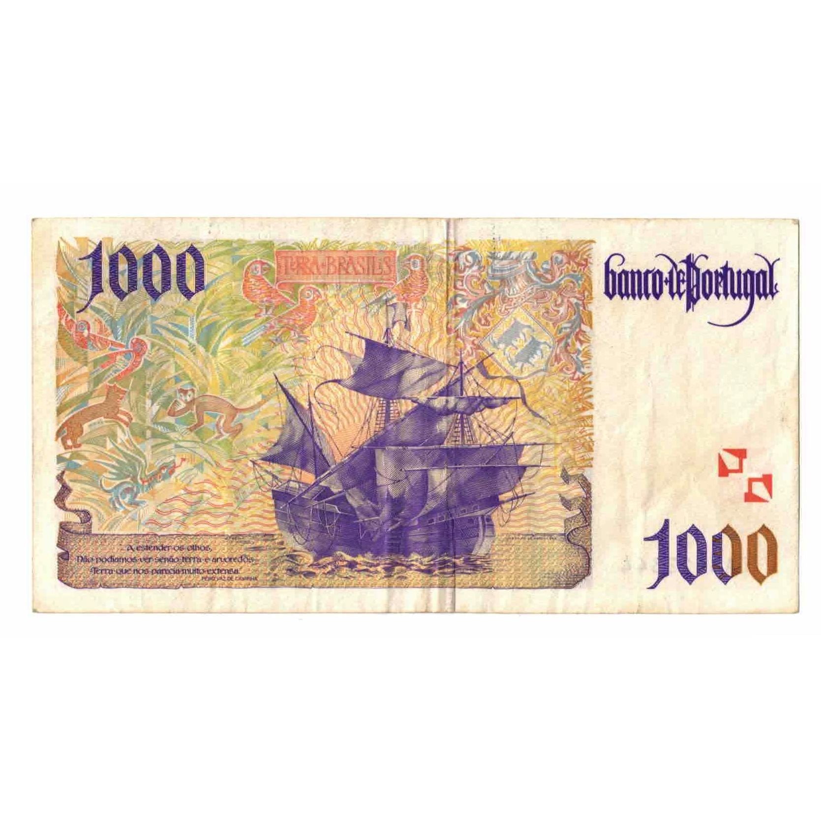 Nota, Portugal, 1000 Escudos, 1996, 1996-10-31, KM:188b, AU(55-58)